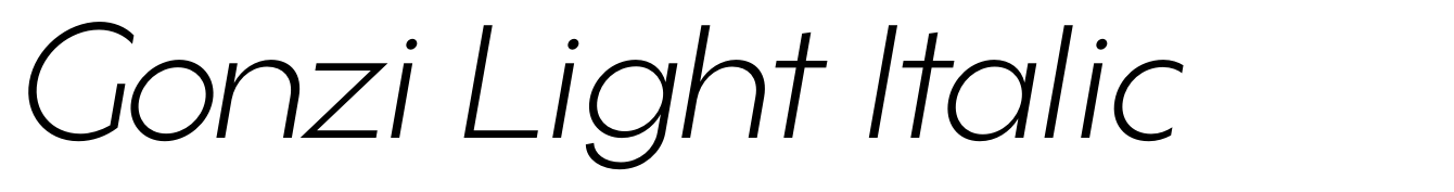 Gonzi Light Italic